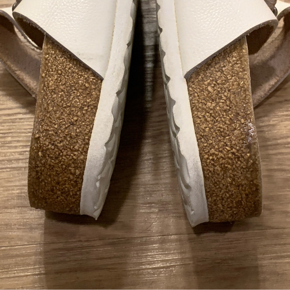 Birkenstock Franca Leather Sandal White Size 40 - Picture 9 of 12